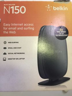 N150 Belkin Wifi Router (3 Simple steps included with a installment CD-ROM)