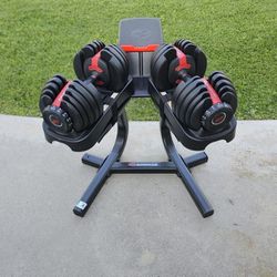 Bowflex Adjustable Dumbell Set 5 - 52.5 LBS With Stand