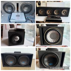 Full car audio Setups Contact if serious Subs and amps