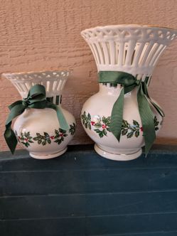 Vintage Formalities by Baun Bros Porcelain Vases