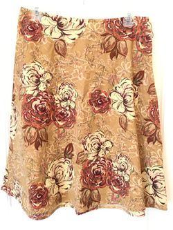 Velvet floral skirt size 10