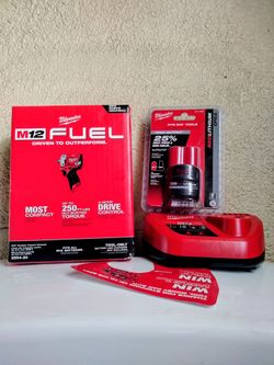 Milwaukee M12 Fuel Brushless Cordless 3/8in Stubby Impact Wrench Kit. $190