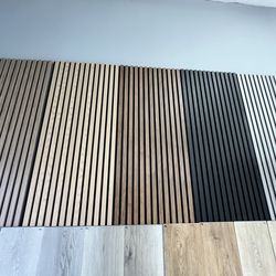 Acoustic slat wall panels