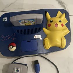 Nintendo 64 Pokemon Edition Signed*