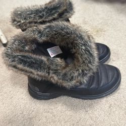 Faux Fur North Face Boots
