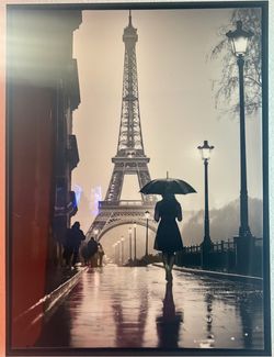 Framed Paris Eiffel Tower Wall Art Print