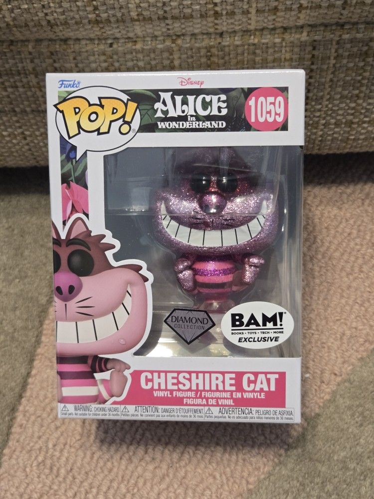 Disney Alice in Wonderland Cheshire Cat DIAMOND EXCLUSIVE Funko Pop