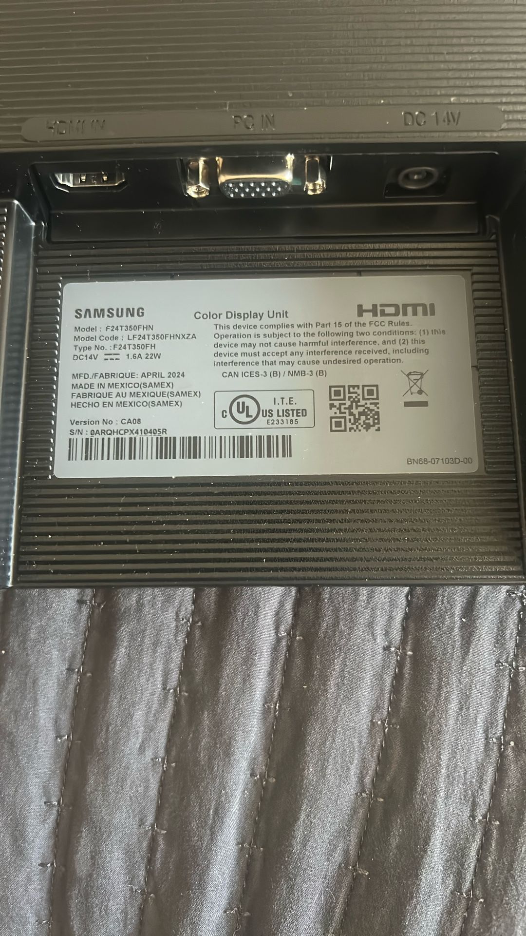 Samsung Monitor 24 Inch