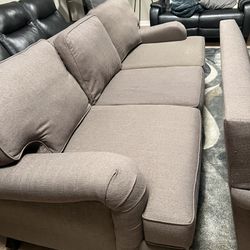 (DELIVERY AVAILABLE) Gray Couch  And Chair 
