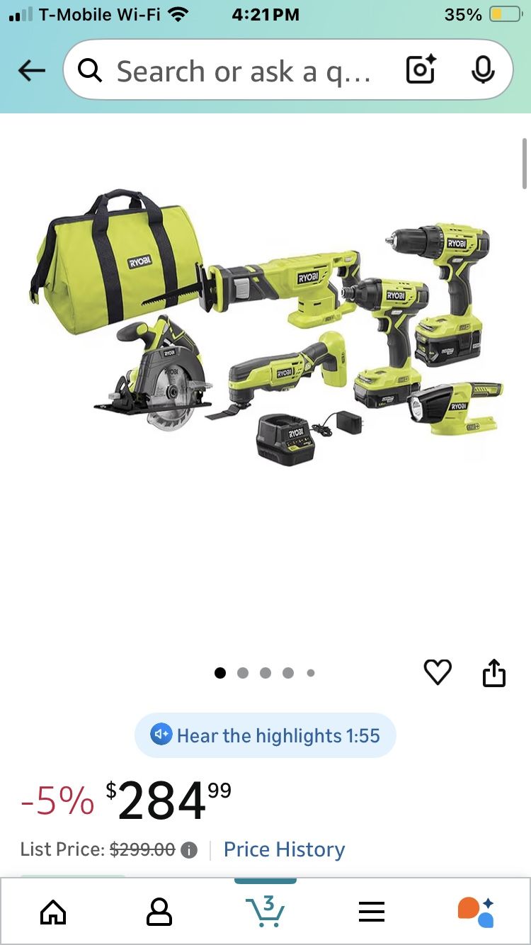 Ryobi One + 18v Set