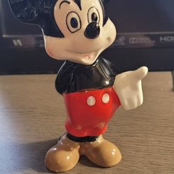 Vintage Walt Disney Productions Japan Mickey Mouse Standing Ceramic Figurine