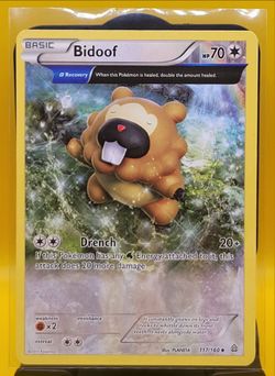 Pokemon Bidoof (Alpha) Uncommon 117/160 XY - Primal Clash, Non holo, VLP/NM