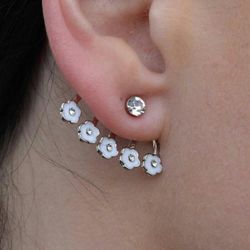 Silver, diamond Earrings new with tag