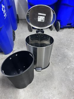 Trash Bin, Stainless Steel 10-13 Gallon 