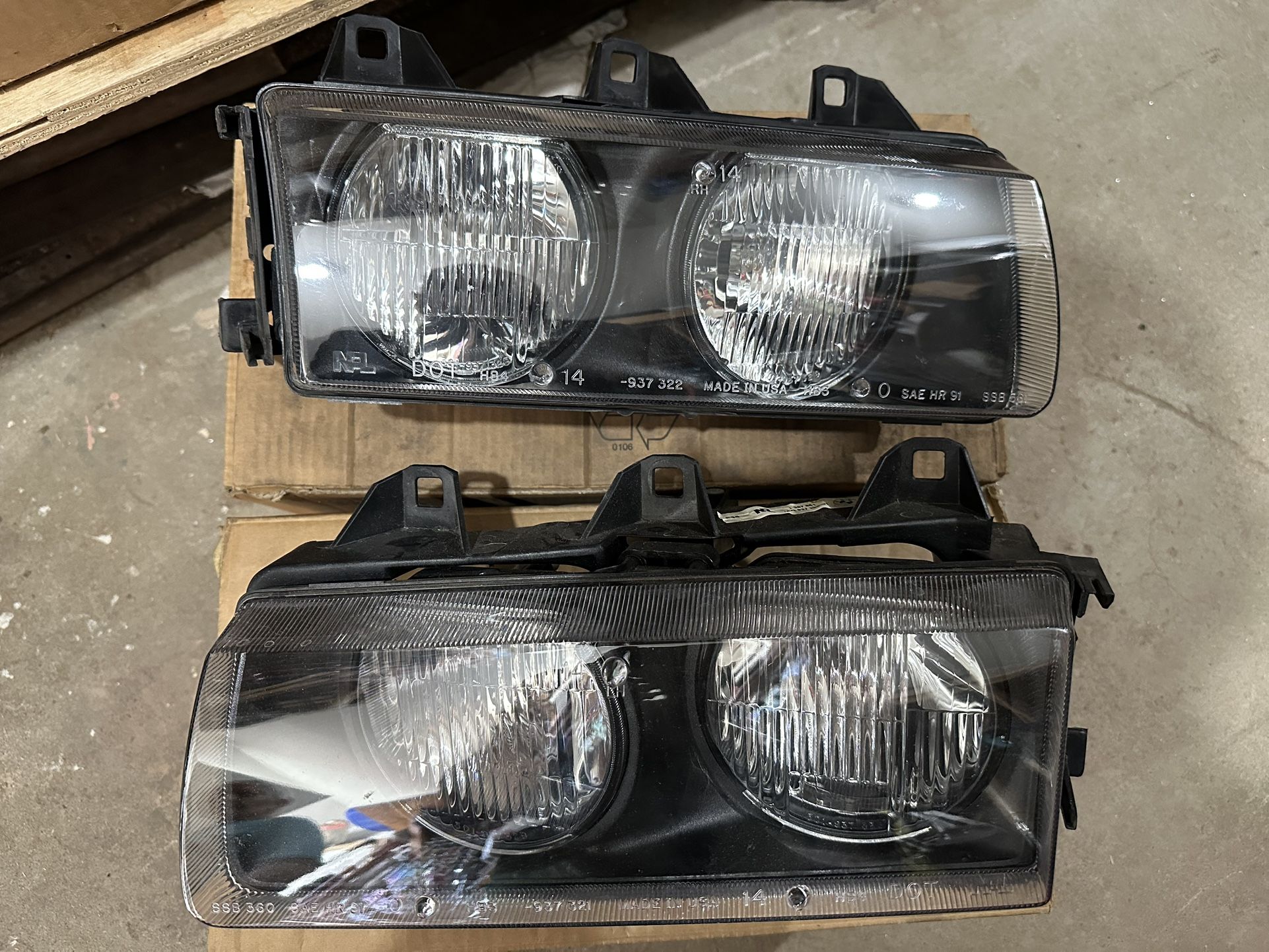 Genuine OEM BMW E36 headlights