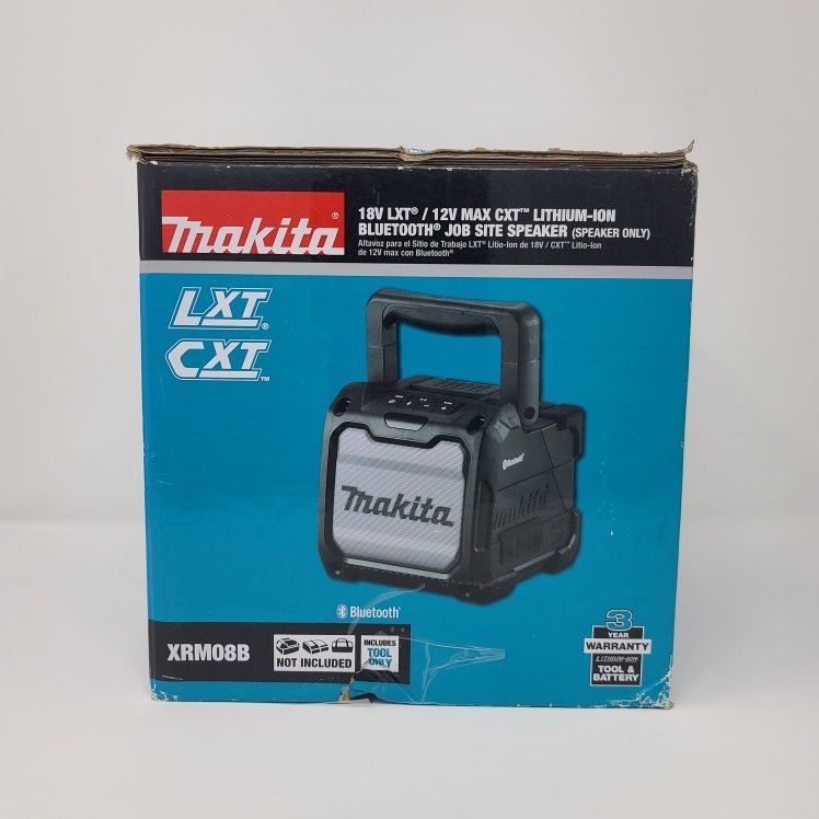 Makita XRM08B Jobsite Bluetooth Radio – NEW | 18V LXT / 12V CXT TOOL ONLY