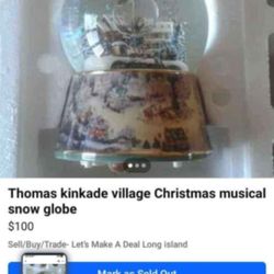 Thomas Kinkade Musical Snowglobe 