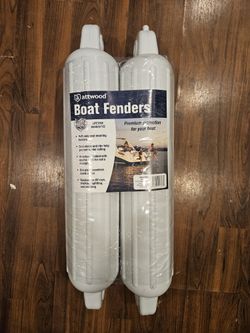 Attwood Soft-Side Oval Rib One Piece 5" x 22" Mooring Dock Boat Fender 2-Pack