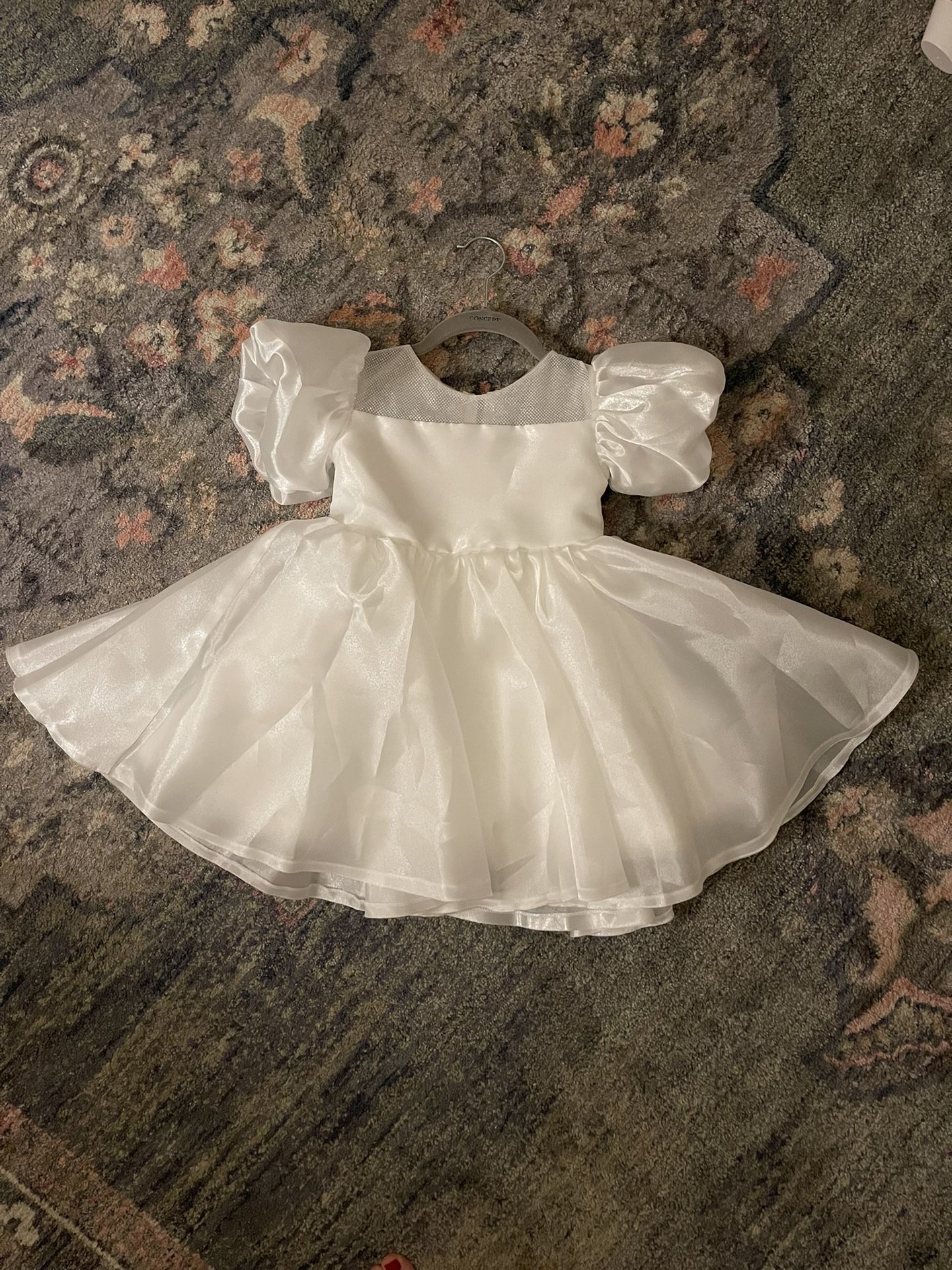 Ivory Puffed Sleeve Flower Girl Dress - 4T