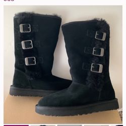Ugg Klea  tall boot with buckle sides Women Size 6