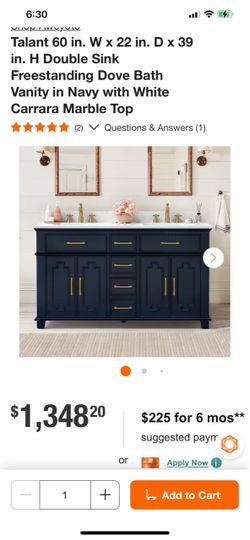Brand new 60”bathroom vanity