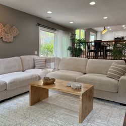 New 127x127 Corduroy Sectional Couch / Free Delivery 