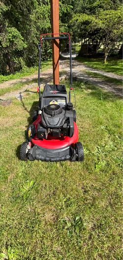 Troy-Bilt push mower features a 159 cc