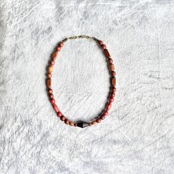 Wooden Vintage Necklace 