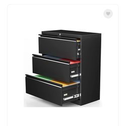 Brand new Black three drawer Lateral File Cabinet