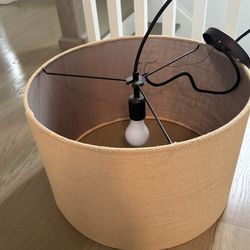 Natural color hanging light fixture