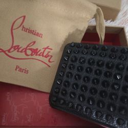 Christian Louboutin Black Spiked Leather Wallet