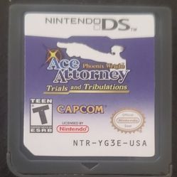 Phoenix Wright Ace Attorney Trials and Tribulations Nintendo DS Video Game Cartridge