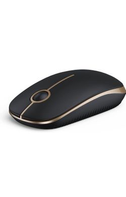 Sleek Black & Gold Wireless Jelly Comb Mouse – Great Condition!