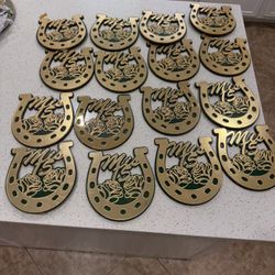 Acrylic And Wood Mia Quince Horseshoe 