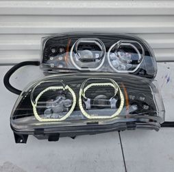 08-22 Peterbilt LED DRL Projector Headlights Luces Focos Micas Faros Faroles Headlamps