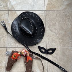 Cowboy Costume Set with Hat, Guns, and Belt