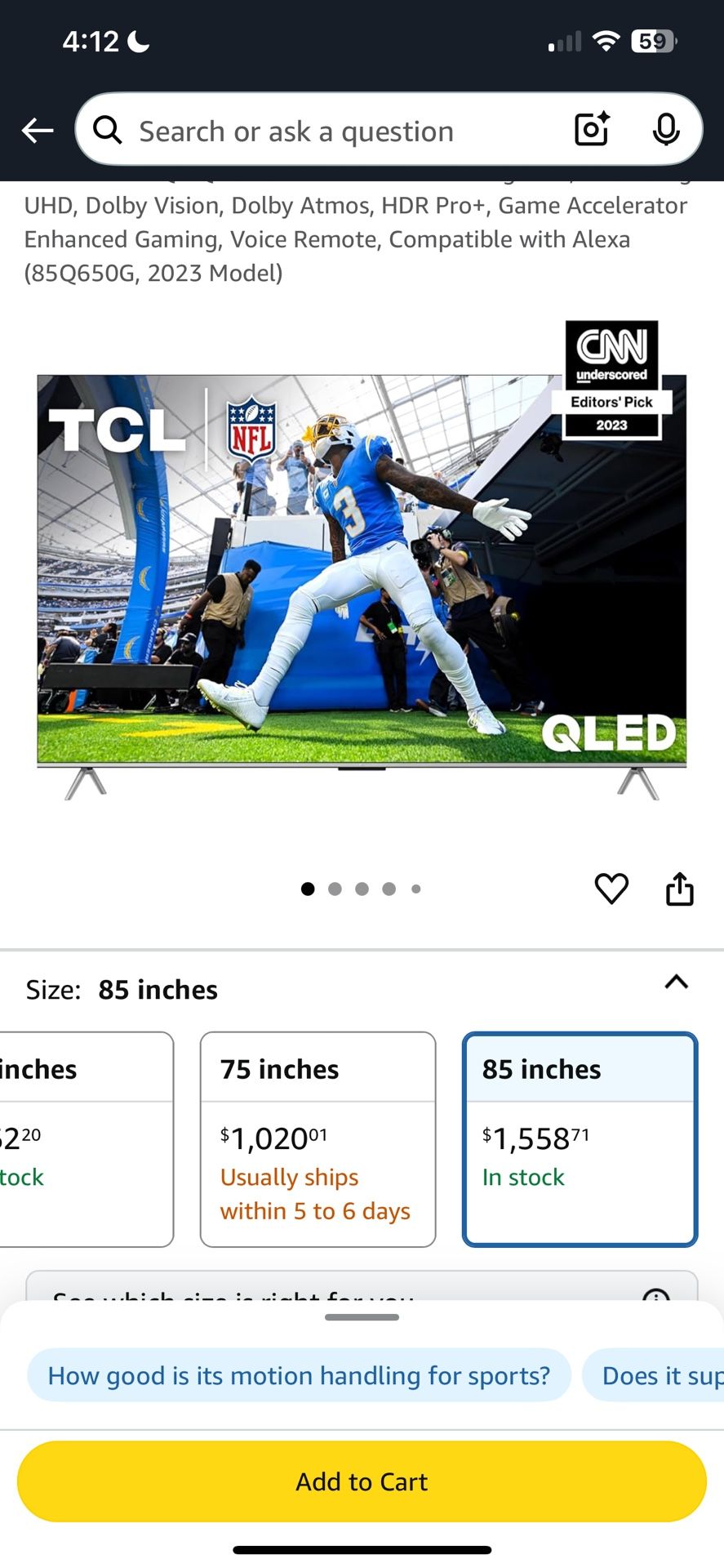 Moving Sale! 85-inch TCL