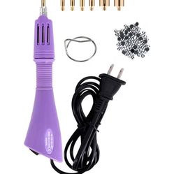 Hotfix Rhinestone Applicator Kit wiht Rhinestones,Professional Iron-on Setter Tool,7-in-1 Hot Fix Wand Crystal Gem Rhinestone Hot fix Kit Tool (Purple