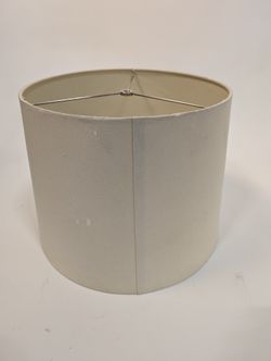 Neutral Cylindrical Fabric Lampshade with Spider Fitter