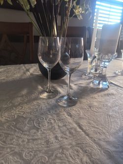 Pair Of Spiegelau German Crystal Signed Wine Glasses