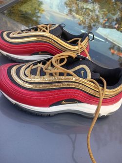 Nike Air Max 97 Red Gold Sequin Sneakers
