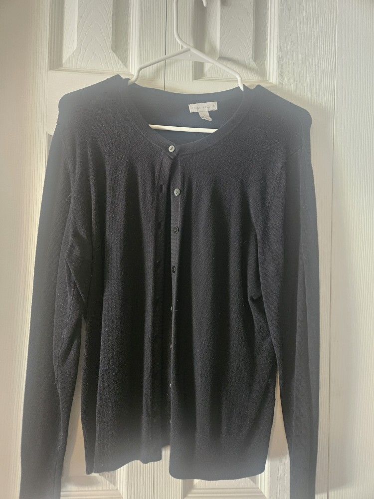 Women's Black Cardigan Size Large