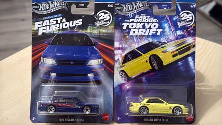 Hot Wheels Fast & Furious Silver Series 2-Car Set