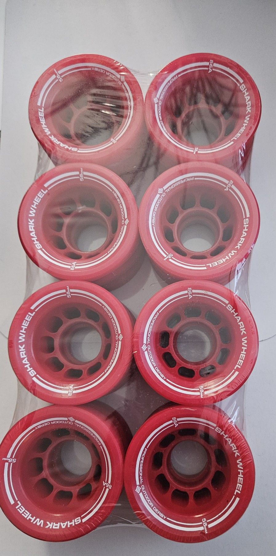 Shark Wheel 58MM 86a Hybrid Quad Skate Wheels- Red
sharkwheel
Outdoor Pro Roller SKATE WHEELS New Sealed