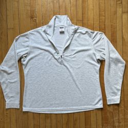 Women's Patagonia White Large 1/4 Zip Capilene Long Sleeve Pullover Made In USA