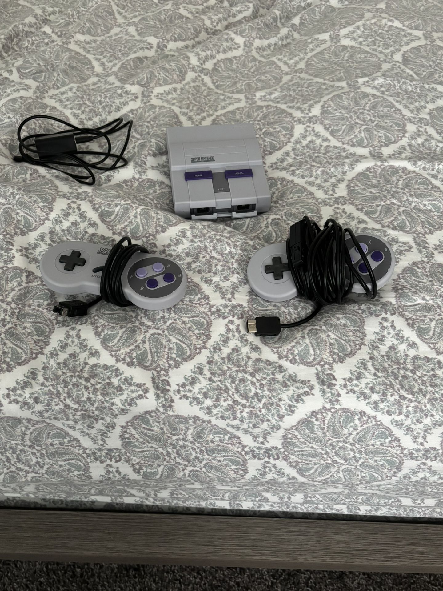 Super Nintendo System With 10 Foot Controller Extension