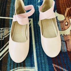 Ballerina Flats with Elastic Ankle Strap