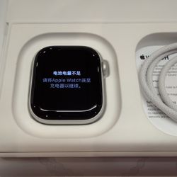 Apple Watch Series 10 - 42mm Silver Aluminum - Sports Band Denim Blue - S/M