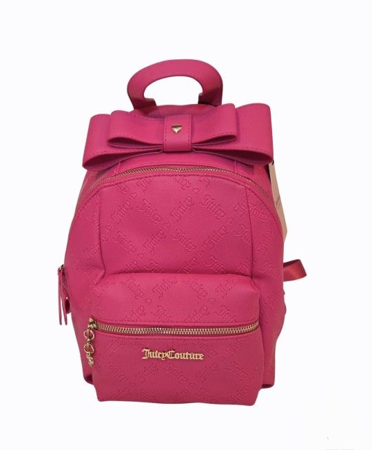 Juicy Couture 'Miss Bow' Backpack Pink Flash Vegan Leather