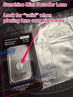 Sunshine Mint - MintMark SI™ Decoder Lens (Gold/Silver Verifier)